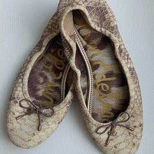 Sam Edelman Felicia Snake Skin Leather Ballet Flats Size 8M